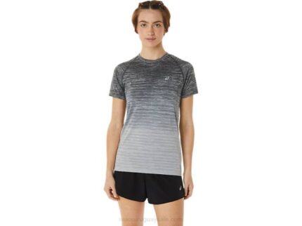 Asics camiseta sin costuras manga corta mujer gris glaciar