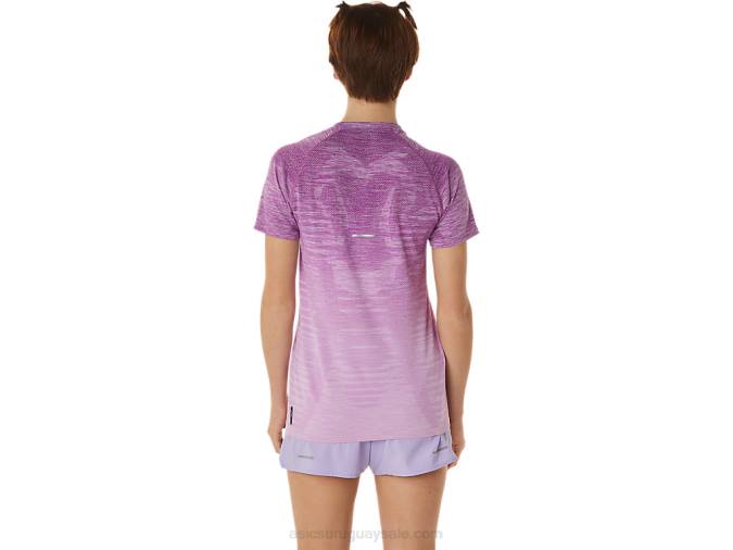 Asics camiseta sin costuras manga corta mujer resplandor orquídea lavanda - Image 2