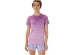 Asics camiseta sin costuras manga corta mujer resplandor orquídea lavanda