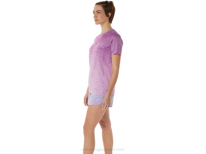 Asics camiseta sin costuras manga corta mujer resplandor orquídea lavanda - Image 3