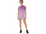 Asics camiseta sin costuras manga corta mujer resplandor orquídea lavanda - Image 4