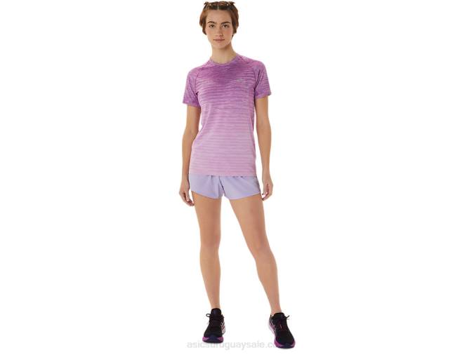 Asics camiseta sin costuras manga corta mujer resplandor orquídea lavanda - Image 4