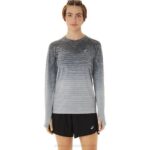 Asics camiseta sin costuras manga larga mujer gris glaciar