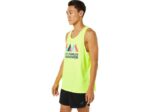 Asics camiseta sin mangas amarilla de seguridad para hombre - Image 3
