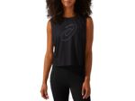 Asics camiseta sin mangas brillo espiral mujer negro