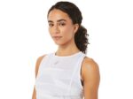 Asics camiseta sin mangas fuerte 92 mujer blanca brillante - Image 4