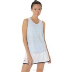 Asics camiseta sin mangas rayas cielo suave estilo moderno