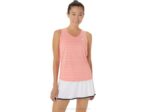 Asics camiseta sin mangas rayas guayaba estilo femenino
