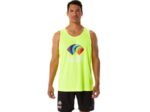 Asics camiseta sin mangas Ready Set II hombre amarillo brillante
