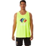 Asics camiseta sin mangas Ready Set II hombre amarillo brillante