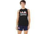 Asics camiseta sin mangas rendimiento negra para mujer 2LVJ3616