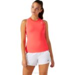 Asics camiseta sin mangas ribetes mujer diva rosa trendy