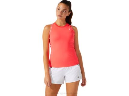 Asics camiseta sin mangas ribetes mujer diva rosa trendy