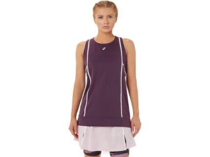 Asics camiseta sin mangas strong 92 mujer ciruela profunda rosa estilo y confort