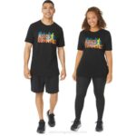 Asics camiseta trail run hoja perenne rendimiento negro