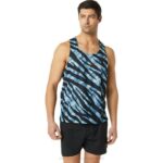 Asics camiseta ventilada actibreeze hombre azul celeste negro rendimiento alto