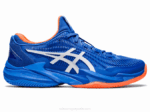Asics cancha ff 3 novak arcilla atún azul y blanco