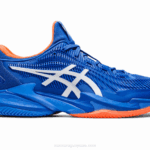 Asics cancha ff 3 novak arcilla atún azul y blanco