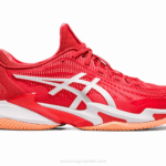 Asics cancha ff 3 novak arcilla rojo fuego y blanco