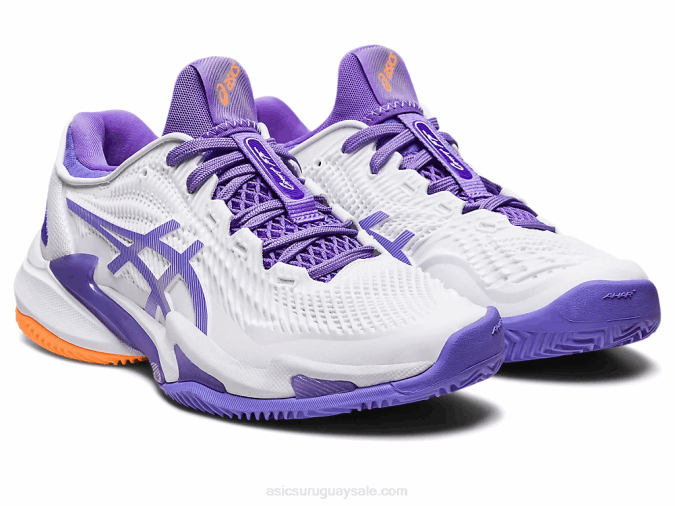 Asics cancha ff 3 tierra batida blanco amatista rendimiento y estilo - Image 2