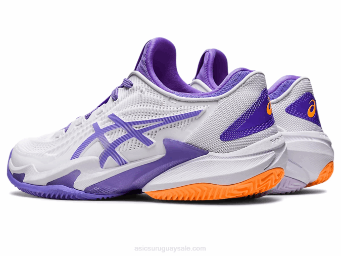 Asics cancha ff 3 tierra batida blanco amatista rendimiento y estilo - Image 3