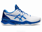 Asics cancha ff novak arcilla zapato blanco azul