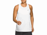 Asics carrera femenina sin mangas blanco brillante estilo y comodidad