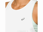 Asics carrera femenina sin mangas blanco brillante estilo y comodidad - Image 3
