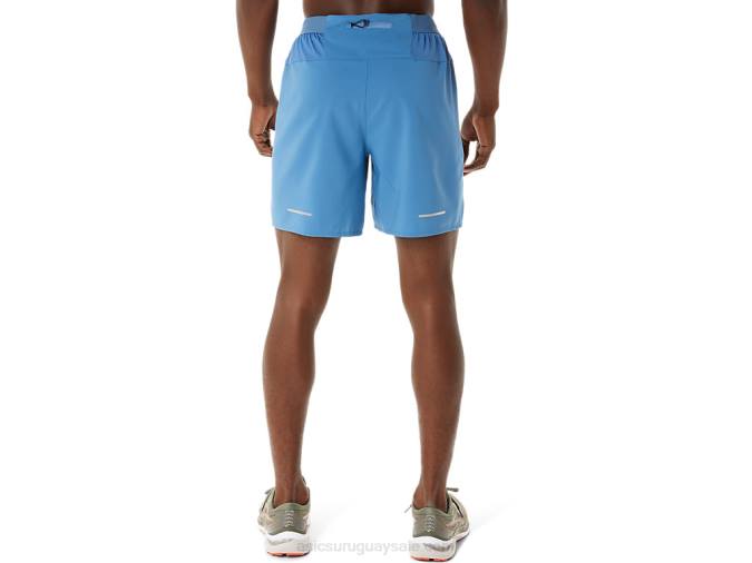 Asics carretera hombre 2-en-1 cortos azul celeste negro rendimiento - Image 2