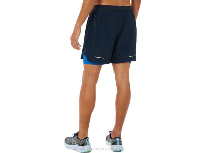 Asics carretera hombre 2-en-1 cortos azul francés y lago - Image 2