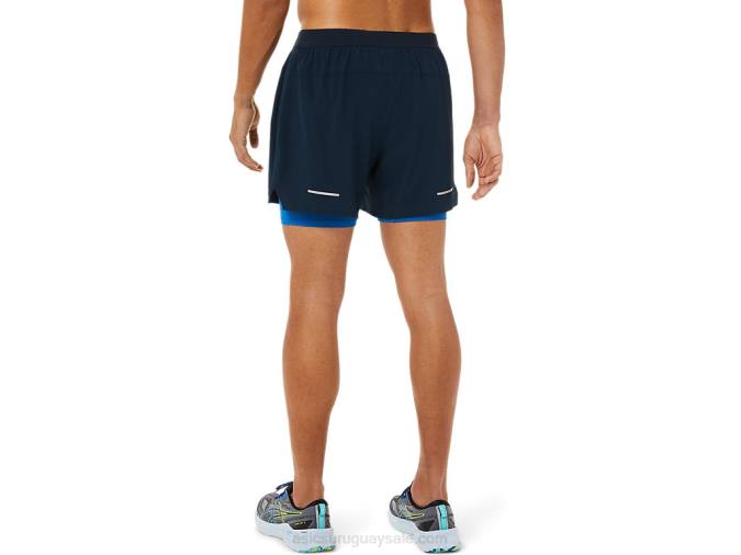 Asics carretera hombre 2-en-1 short azul francés lago - Image 2