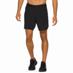 Asics carretera hombre 2 en 1 short negro rendimiento