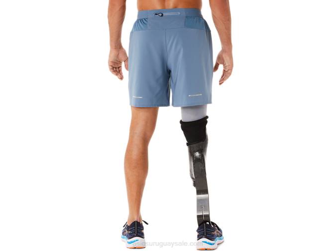 Asics carretera hombre pantalones cortos 7 pulgadas azul acero - Image 2