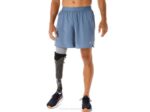 Asics carretera hombre pantalones cortos 7 pulgadas azul acero