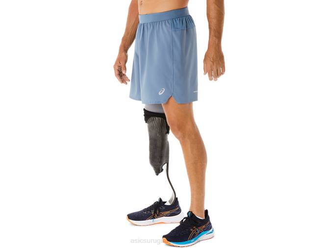 Asics carretera hombre pantalones cortos 7 pulgadas azul acero - Image 3