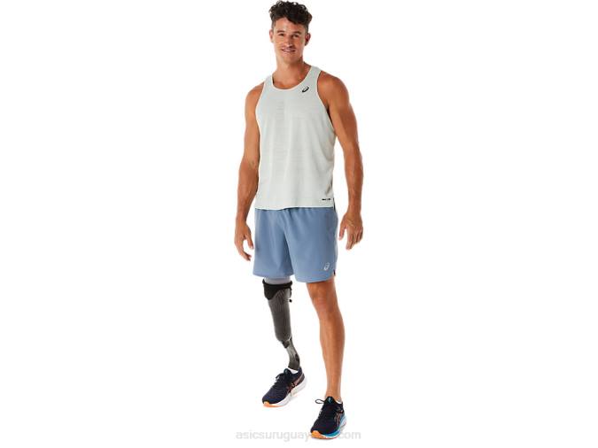 Asics carretera hombre pantalones cortos 7 pulgadas azul acero - Image 4