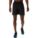 Asics carretera hombre short 2n1 7in negro gris rendimiento