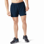 Asics carretera hombre short 2n1 azul francés estilo y comodidad