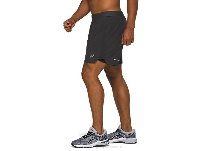 Asics carretera hombre shorts 2n1 7in gris grafito cómodos deportivos - Image 3