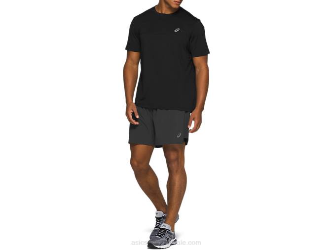 Asics carretera hombre shorts 2n1 7in gris grafito cómodos deportivos - Image 4