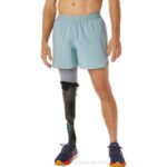Asics carretera hombre shorts 5 pulgadas acero ligero