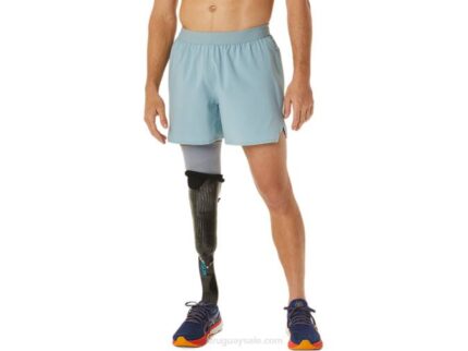 Asics carretera hombre shorts 5 pulgadas acero ligero