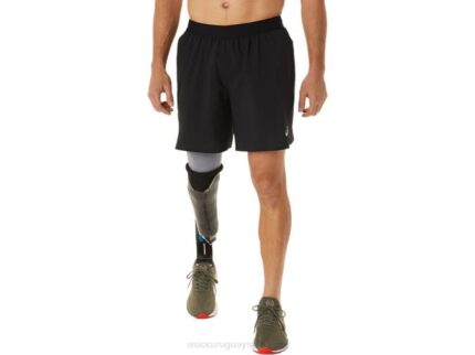 Asics carretera hombre shorts 7 pulgadas rendimiento negro