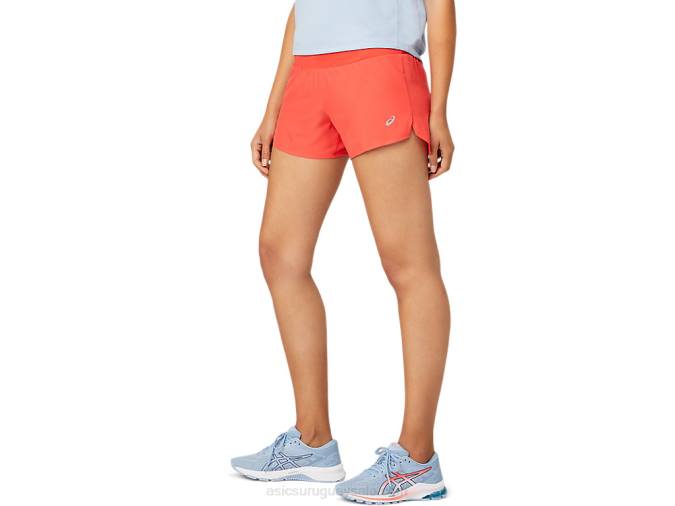 Asics Carretera Mujer Corto 35in Toronja Rosa Deportivo - Image 3