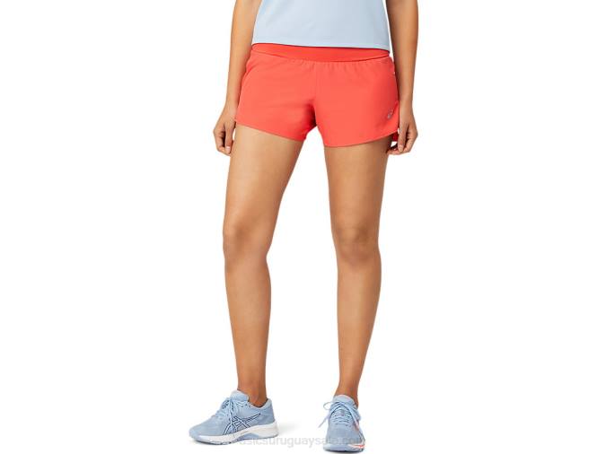 Asics Carretera Mujer Corto 35in Toronja Rosa Deportivo - Image 1