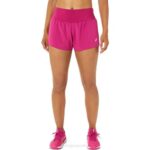 Asics carretera mujer short 3.5in rojo fucsia moderno