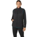 Asics chaleco aislante mujer negro pino estilo rendimiento