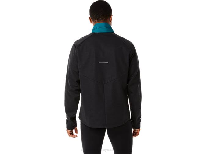 Asics chaqueta de correr de invierno hombre pino terciopelo brezo negro cómoda y ligera - Image 2