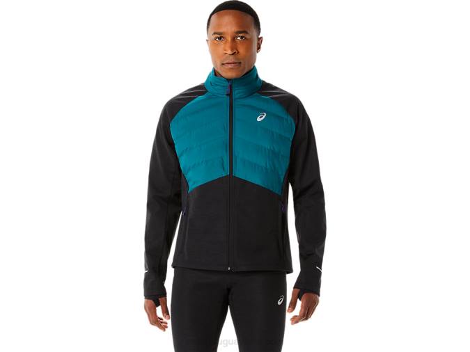 Asics chaqueta de correr de invierno hombre pino terciopelo brezo negro cómoda y ligera - Image 1