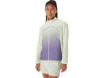 Asics chaqueta de mujer ligera susurro verde púrpura polvoriento